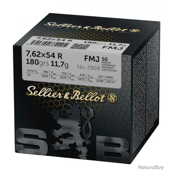 Balles Sellier & Bellot Full Metal Jacket - Cal. 7.62x54 R - 11,7 g / 50