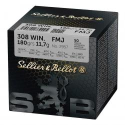 Balles Sellier & Bellot Full Metal Jacket - Cal. 308 Win - 11,7 g / 50