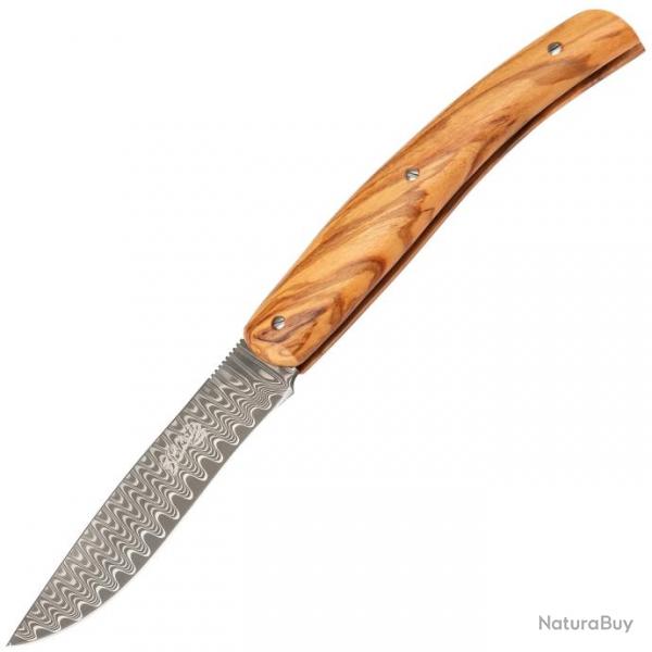 Couteau de poche Damas 53022 (Modle: Bois d'olivier)