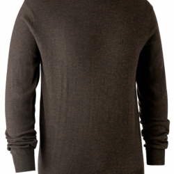 Pull en tricot col rond Kingston marron DEERHUNTER