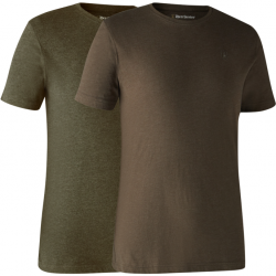 Lot de 2 tee shirt kaki et marron DEERHUNTER