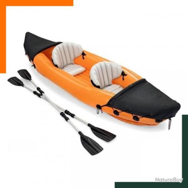 Kayak gonflable 2 personnes 321x88x44 cm avec 2 pagaies - 160kg -  Livraison gratuite et rapide