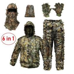 3D Ghillie Suit 6 en 1 Camouflage Taille S - LIVRAISON GRATUITE !!
