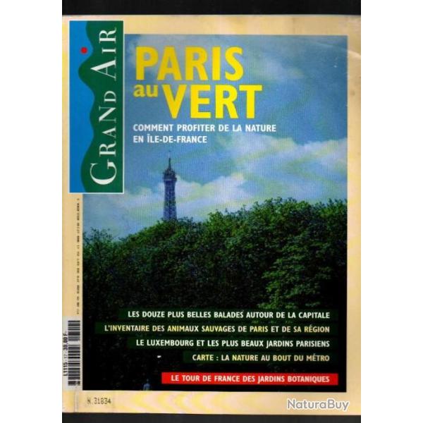 revue grand air 17 avril 1994 , paris vert, ,  zoologie , ethnographie, botanique