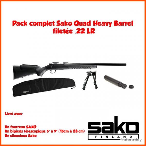 Pack complet Sako Quad Heavy Barrel filete .22 LR