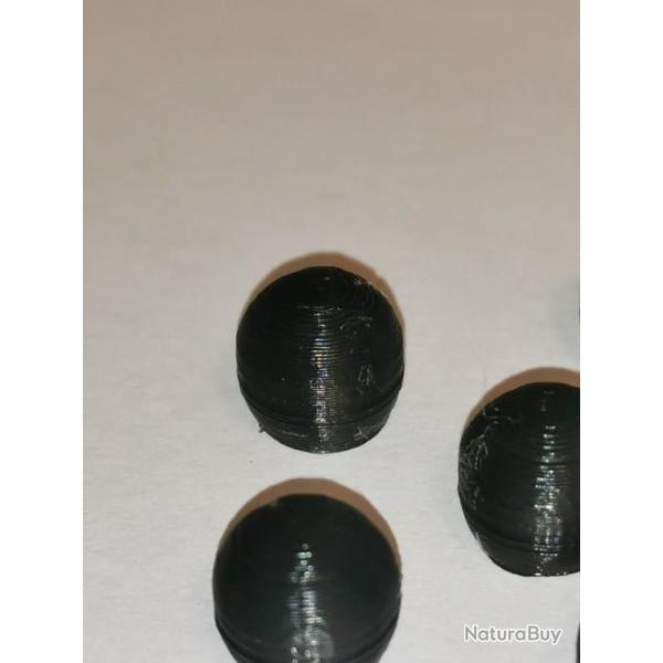 Balle ronde. 34 / calibre 34 poudre noire / tir rduit / lot de 100 balles rondes