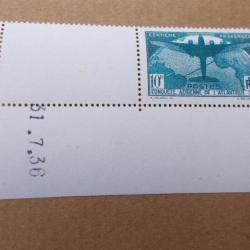 timbre traversée de l'atlantique sud,,10frs,neuf