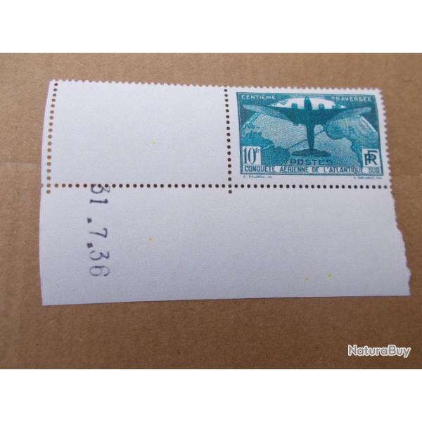 timbre traverse de l'atlantique sud,,10frs,neuf