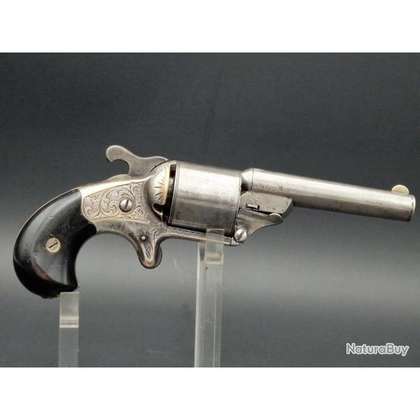 MOORE PATENT FIREARMS COMPANY FRONT LOADING REVOLVER 1864 Calibre 32 TEAT-FIRE - USA XIX Trs bon  
