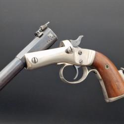 PISTOLET DE TIR STEVENS NEW MODEL POCKET RIFLE CALIBRE 32 RIMFIRE 1872-1875 - USA XIXè Très bon  U.S