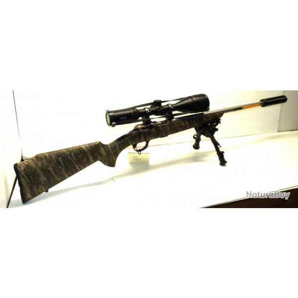 PACK PROMO BROWNING T-BOLT STAINLESS VARMINT - CAL 22LR - CANON LOURD FILETE 48CM - 2 CHARGEURS