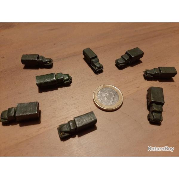 Rarissime ! 8 camions militaires miniatures pour carte tat majore US ou Allemand 2me GM