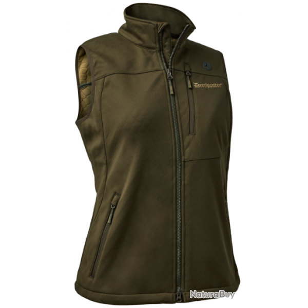 Gilet sans manches Excape Softshell kaki DEERHUNTER