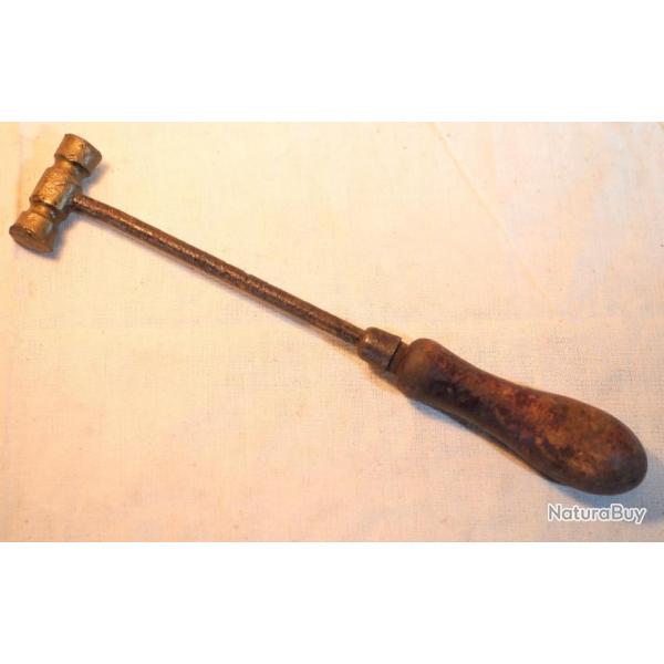 Rare marteau de rechargement pour coffret de pistolet ou fusil ancien poque XIX ime  petit marteau