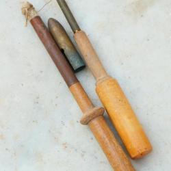 CHASSE rechargement - lot d'outils inconnus retrouvés dans une collection de chasse années 20/30
