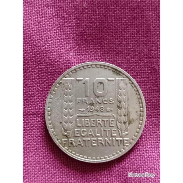 Ancienne pice 10 Francs Turin 1948