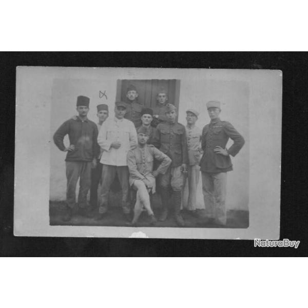 groupe de militaires dont zouaves 1924  carte photo militaire non situe