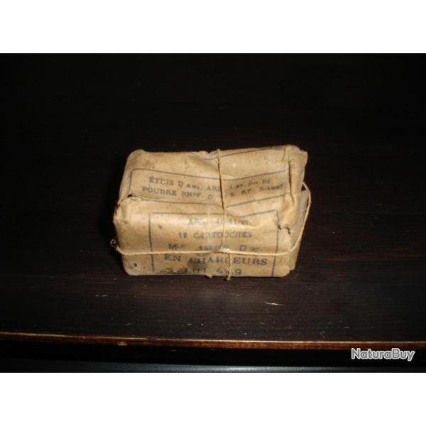 Rare paquet de 4 chargeurs de 3 cartouches Lebel Mle 1886