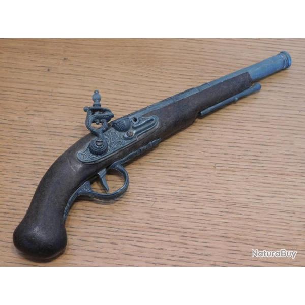 reproduction pistolet  poudre de pirate Hadley 1760 London Flintlock Pistol MADE iN SPAIN espagne