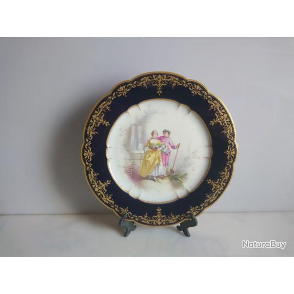 Assiette porcelaine de Svres annes 1840