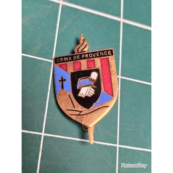 INSIGNE CROIX DE PROVENCE  PROMOTION SAINT CYR, 1942, ARTHUS BERTRAND, POINON PASTILLE, AUTHENTIQUE