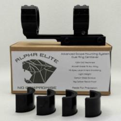 Montage Cantilever Alpha Élite Extreme Precision du 34mm au 25,4mm pour rail de 21 ou 11mm
