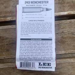 Jeux d'outils Lee 243 winchester
