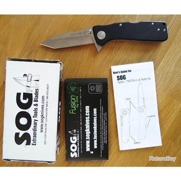 SOG couteau de poche EDC, " TWI-221 / TWITCH XL TANTO".