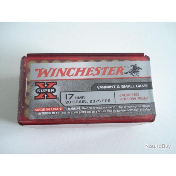 Balles Winchester Super X - Cal.17 HMR