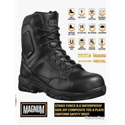 Chaussures Police Gendarmerie securite MAGNUM STRIKE FORCE pointure 43 Chaussures tactiques et securite 11596984