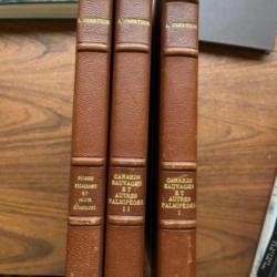 3 ouvrages anciens de j Oberthur.    Canards sauvages tome 1 et 2 Bécasses et  becassines