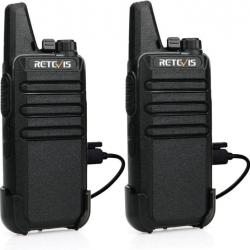 Paire deTalkie Walkie Mini Rechargeable professional Portable 16 Canaux CTCSS/DCS Scan VOX Alarme