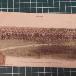 TONKIN, TIRAILLEURS TONKINOIS, CARTE POSTALE ADRESSEE A UN SOLDAT DU 18 EME RIC, V DEMANGE HANOI (7)