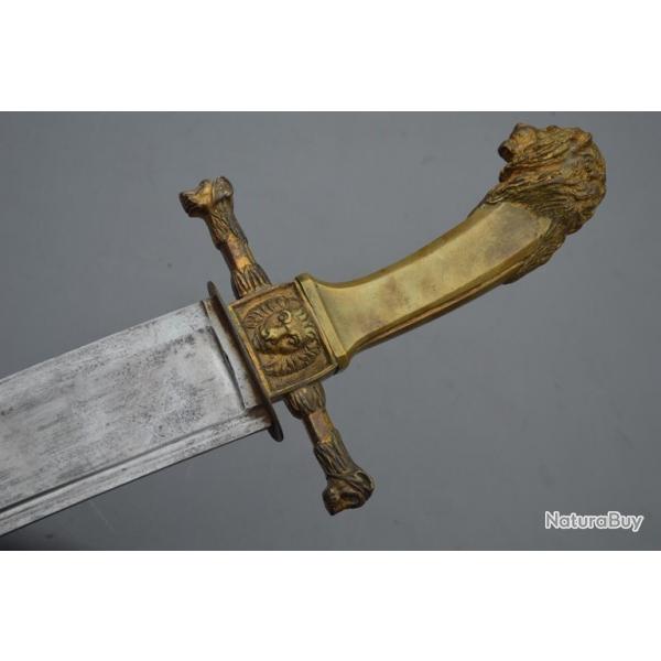IMPOSANT et LARGE SABRE DE SAPEURS DES REGIMENTS SUISSES - France RESTAURATION 1815 - 1830 Reglo Fra