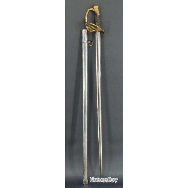 SABRE DE P. SORY OFFICIER DE CAVALERIE MODELE 1855 ETAT MAJOR LAME PREVAL - FRANCE SECOND EMPIRE Col