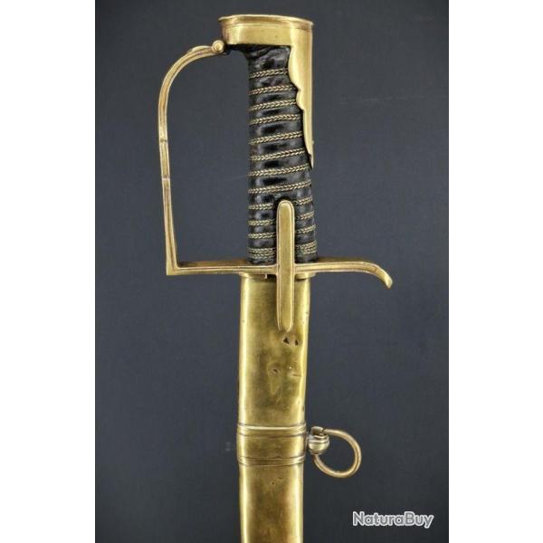 SABRE D'OFFICIER DU 9 HUSSARD EPOQUE DIRECTOIRE MONTURE A L'ALLEMANDE - FRANCE PREMIERE REPUBLIQUE 