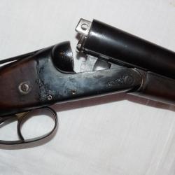 Fusil ancien juxtaposé artisanal de Saint Etienne calibre 12