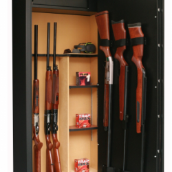 Armoire 11 armes avec lunette + 3 dans la porte avec un coffre intérieur avec étagères amovibles INF