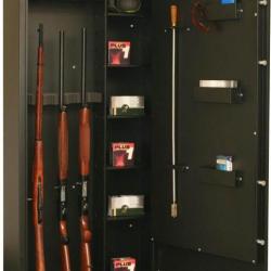 Armoire 12 armes avec lunettes un coffre intérieur et 5 étagères amovibles INFAC SAFE