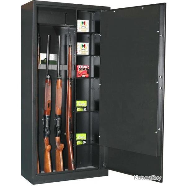 Armoire 12 armes avec lunettes un coffre intrieur et 5 tagres amovibles INFAC SAFE