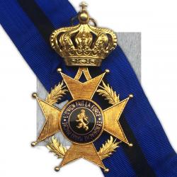 ABL : RARE & LUXUEUX ORDRE BIJOU LEOPOLD II COMMANDEUR BILINGUE BELGIQUE XX ORIGINAL