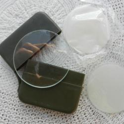 boite de lentilles verre de rechange pour masque à gaz militaire français