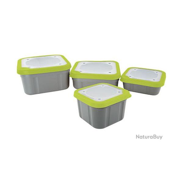 Matrix 2Pt Grey/Lime Compact Bait Box Solid Top
