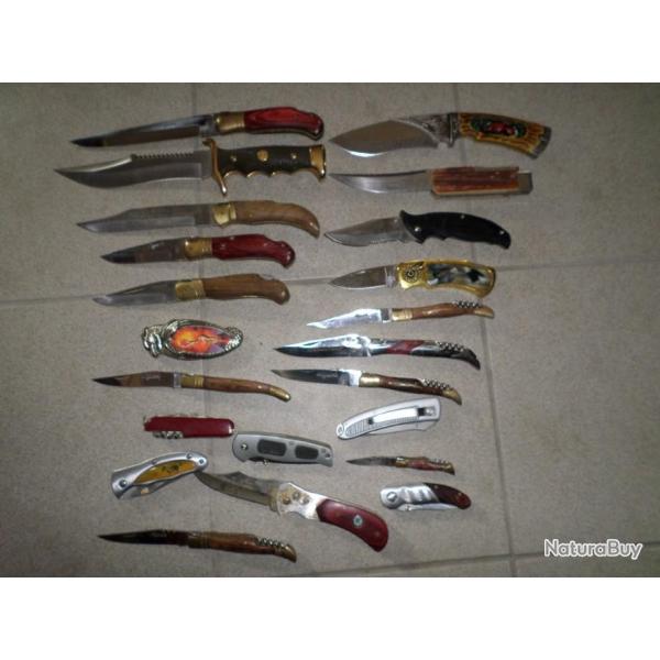 collection de 22 couteau