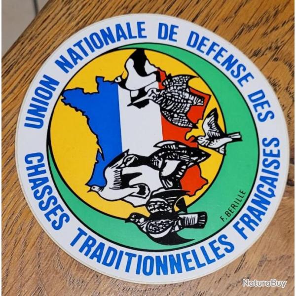 Autocollant chasse , chasses Traditionnelles, palombes,tourterelles,bcasse, becassiers