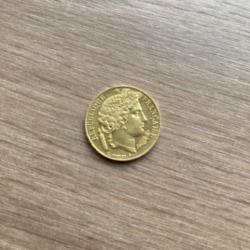 Pièce 20 francs or CERES