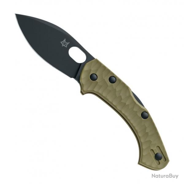 Couteau "Zero 2.0 Desert Warrior" Top Shield noir, Manche vert [Fox Production]