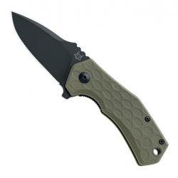 Couteau "Italico" Top Shield® noir, Manche vert [Fox Production]