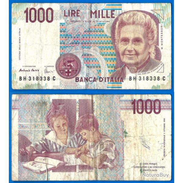 Italie 1000 Lire 1990 Montessori Billet Europe