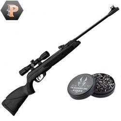 Carabine GAMO BLACK SHADOW COMBO Synthétique cal.4.5mm + lunette 4x32 + Plombs Pro Match